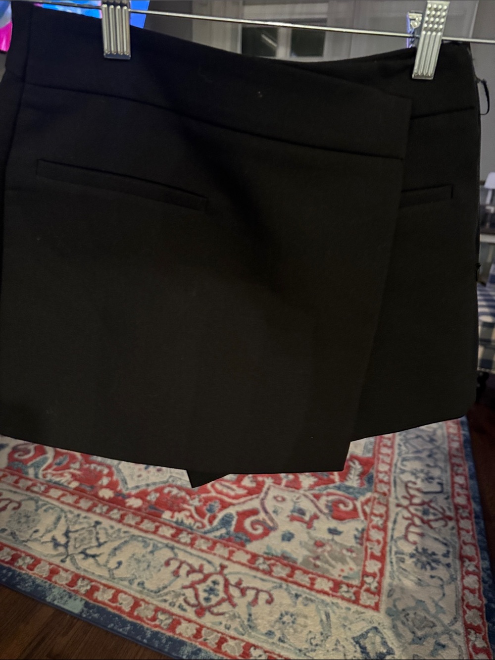 Zara Black Asymmetric Mini Skirt